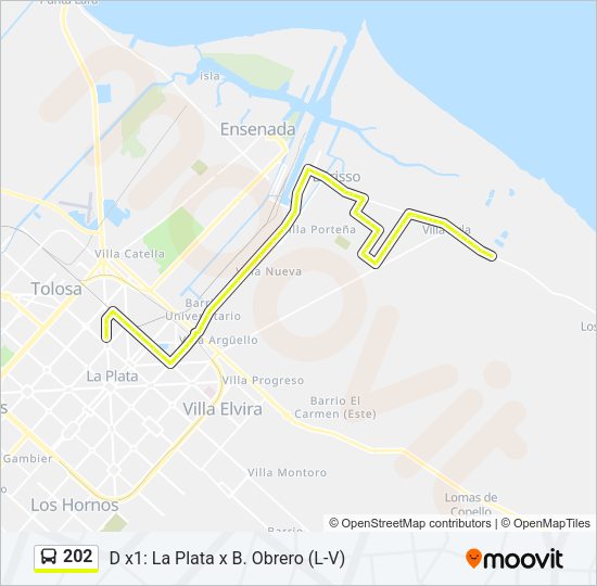 202 Colectivo Line Map