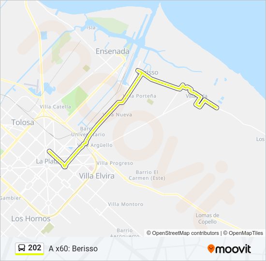Mapa de 202 de Colectivo