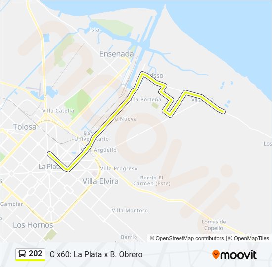 Mapa de 202 de Colectivo