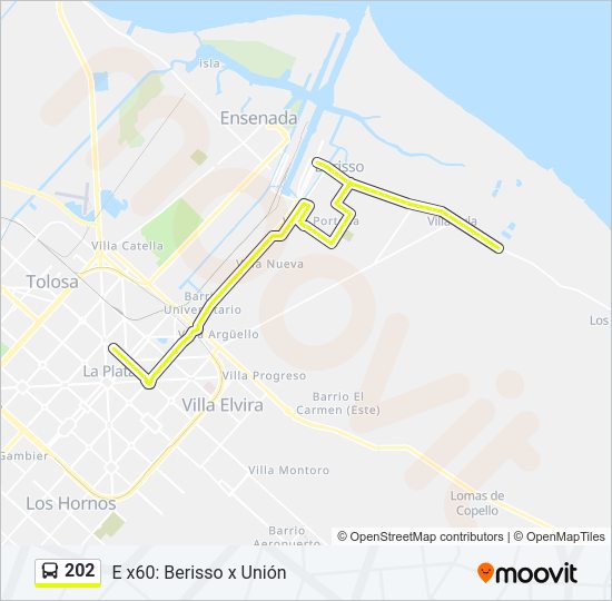 Mapa de 202 de Colectivo