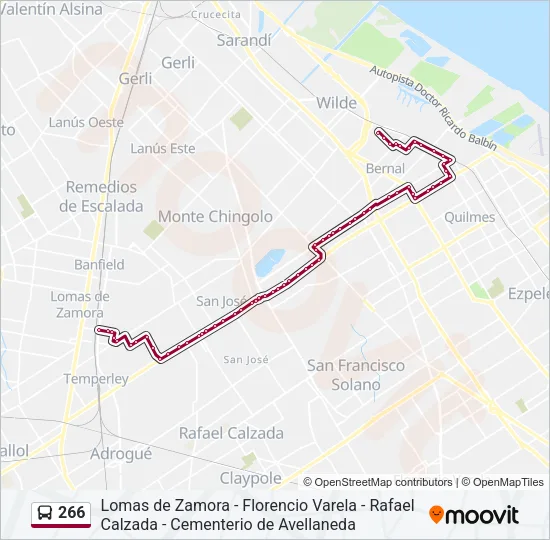 266 Colectivo Line Map