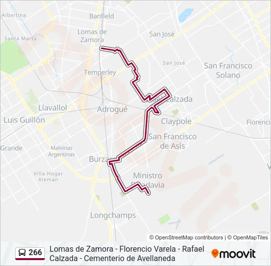 266 Colectivo Line Map