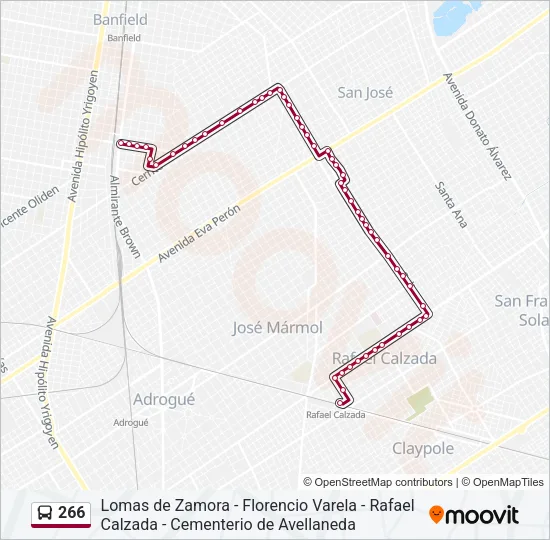266 Colectivo Line Map