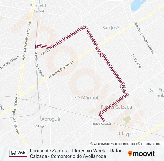 266 Colectivo Line Map