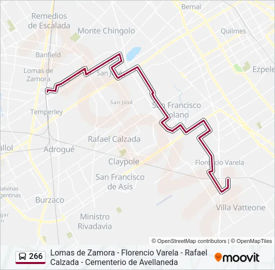 266 Colectivo Line Map