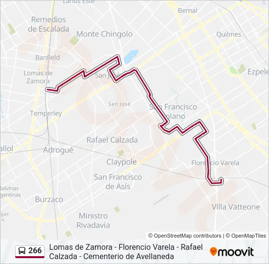 266 Colectivo Line Map