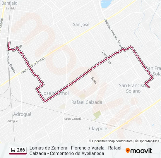 266 Colectivo Line Map