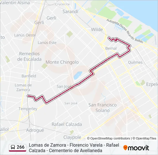 266 Colectivo Line Map