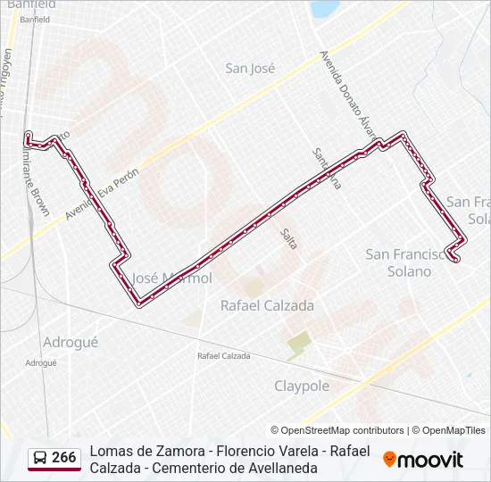 266 Colectivo Line Map