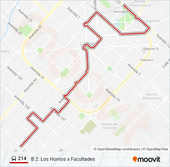 214 Colectivo Line Map