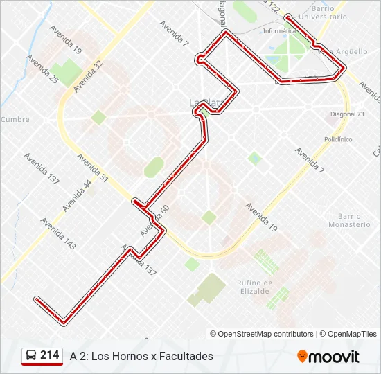 214 Colectivo Line Map