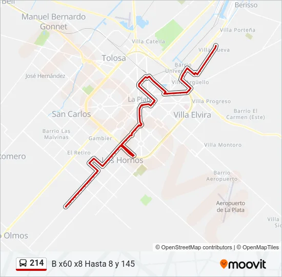 214 Colectivo Line Map