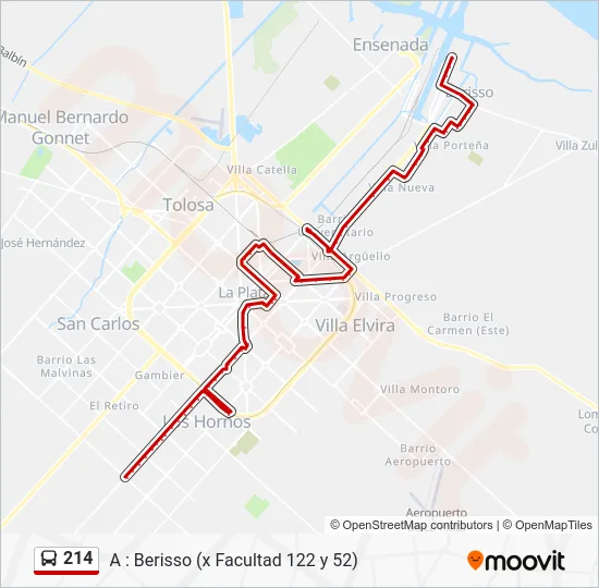 214 Colectivo Line Map