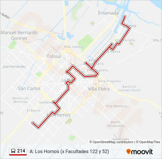 214 Colectivo Line Map