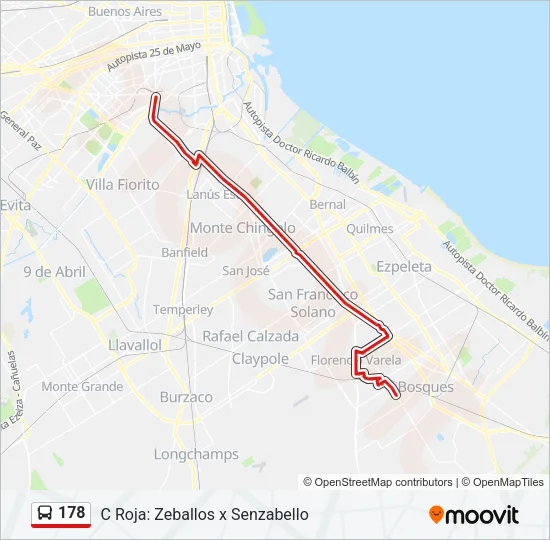 178 Colectivo Line Map