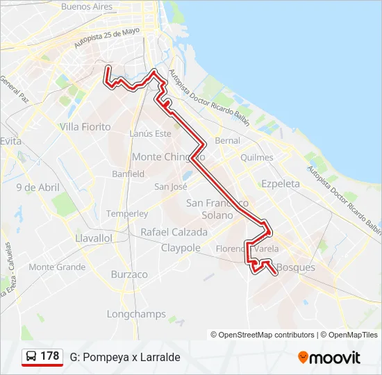178 Colectivo Line Map