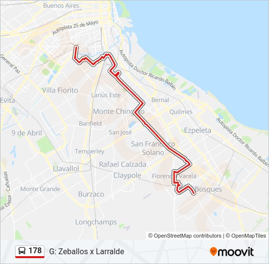 178 Colectivo Line Map