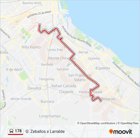 178 Colectivo Line Map