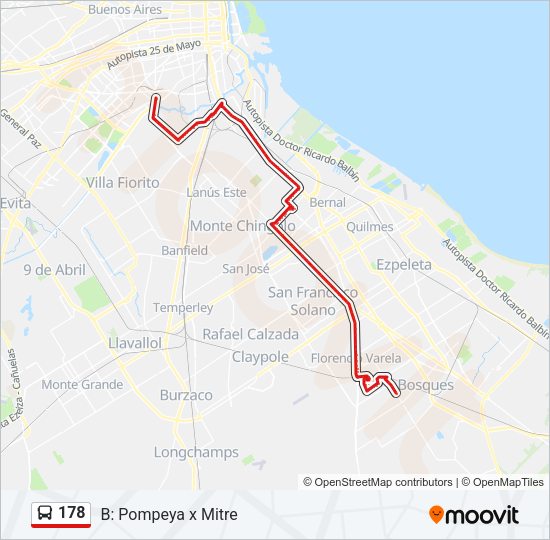 178 Colectivo Line Map