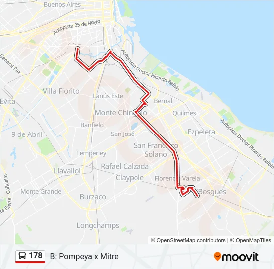 178 Colectivo Line Map