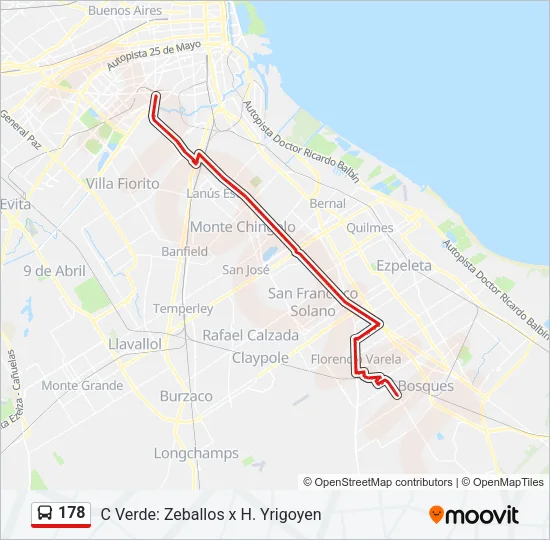 178 Colectivo Line Map
