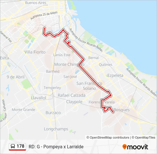 178 Colectivo Line Map