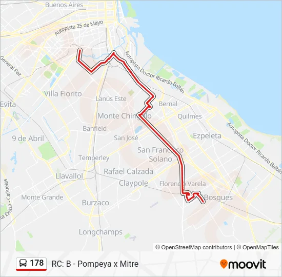 178 Colectivo Line Map