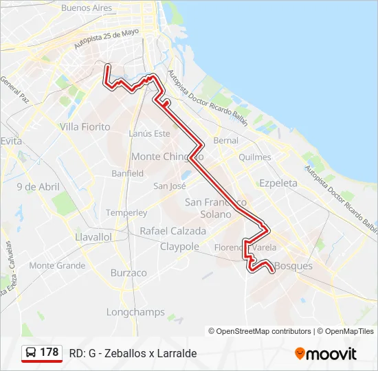 178 Colectivo Line Map