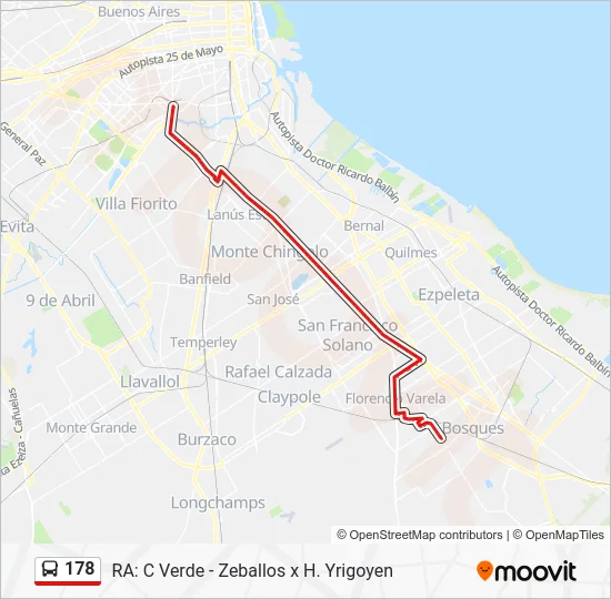178 Colectivo Line Map
