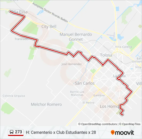 273 Colectivo Line Map