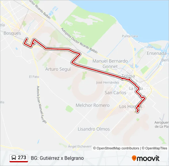 273 Colectivo Line Map