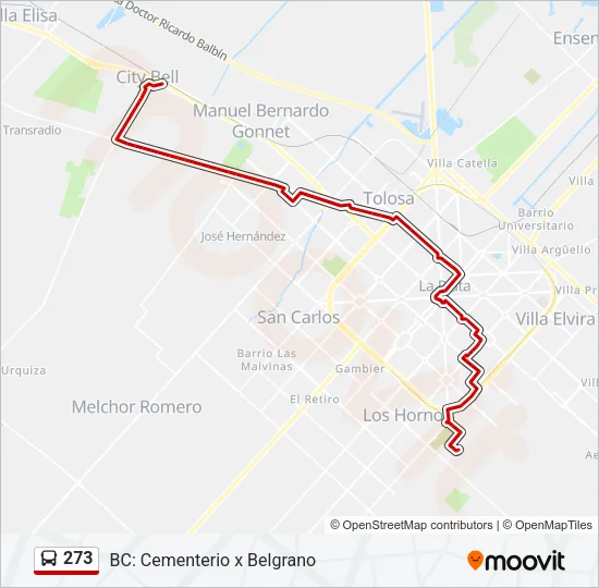 273 Colectivo Line Map
