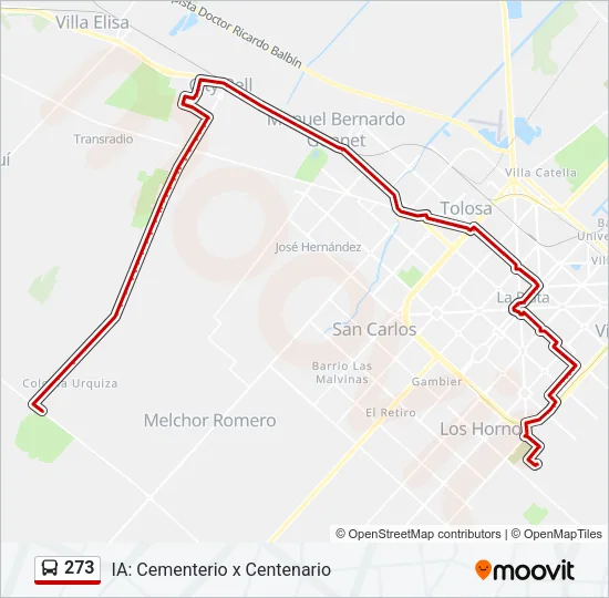 273 Colectivo Line Map