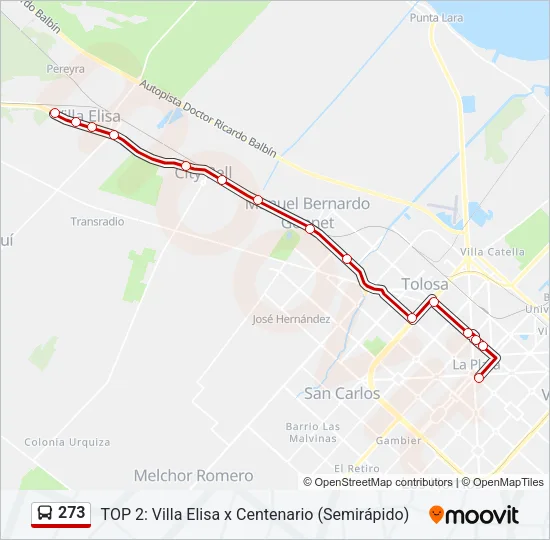 273 Colectivo Line Map