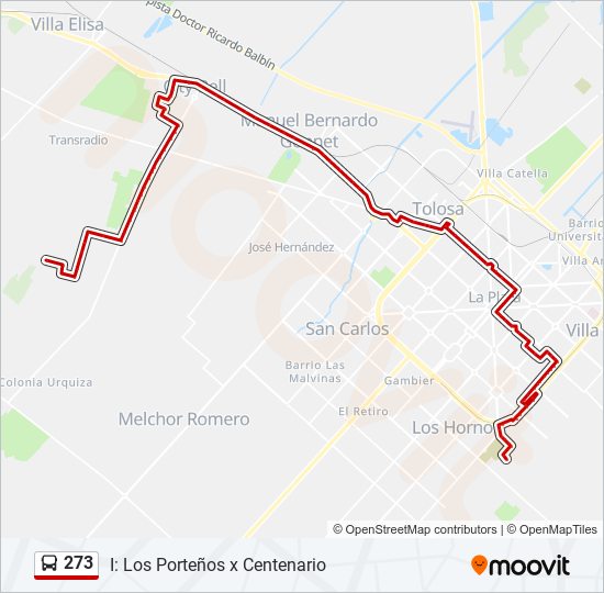 273 Colectivo Line Map