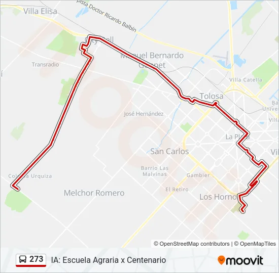 273 Colectivo Line Map
