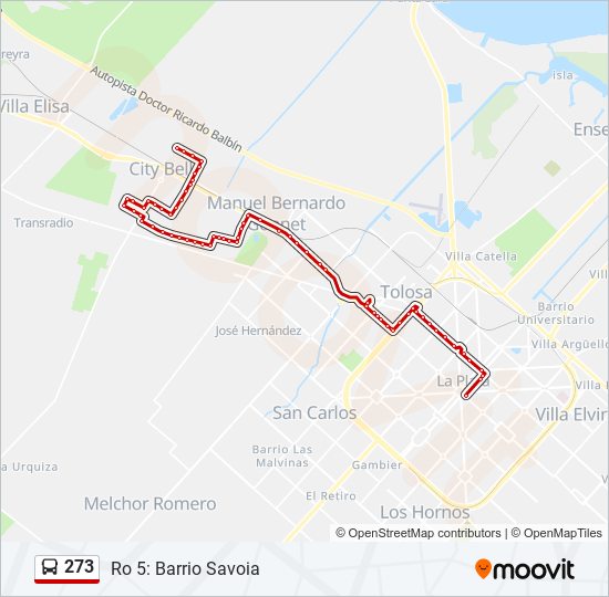 273 Colectivo Line Map