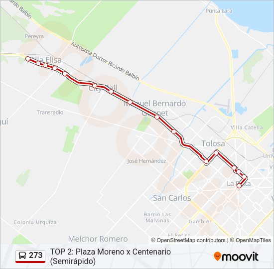 Mapa de 273 de Colectivo
