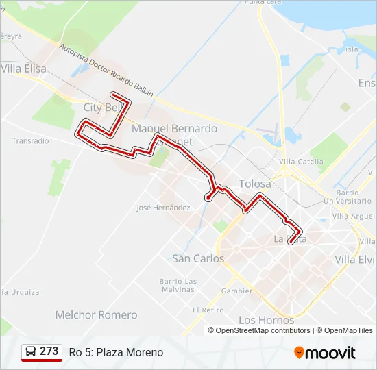 273 Colectivo Line Map