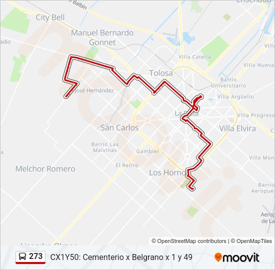 Mapa de 273 de Colectivo