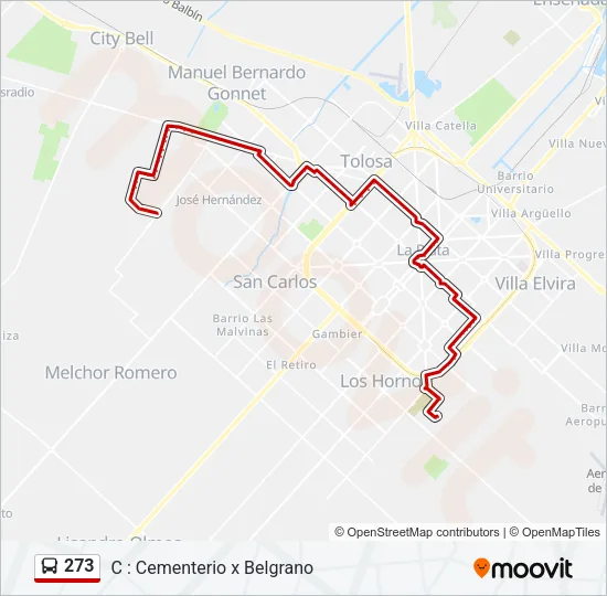 273 Colectivo Line Map