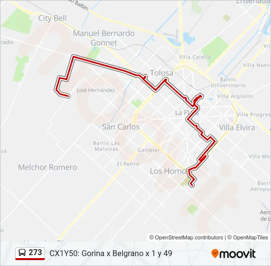 273 Colectivo Line Map