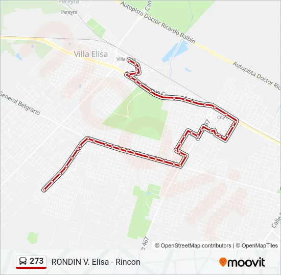 273 Colectivo Line Map