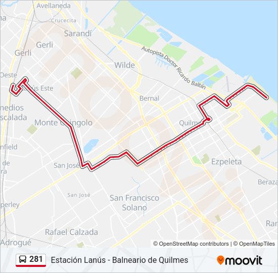 281 Colectivo Line Map