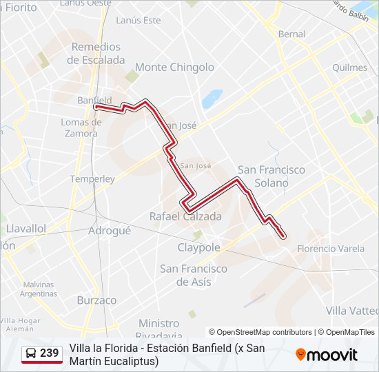 Mapa de 239 de Colectivo