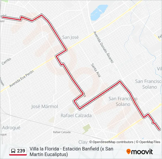 239 Colectivo Line Map
