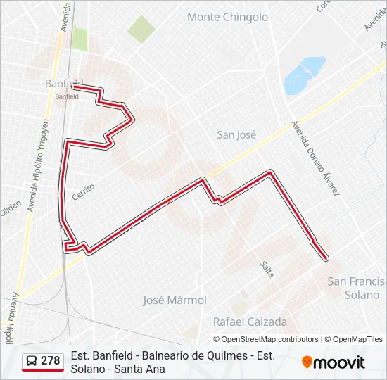 278 Colectivo Line Map
