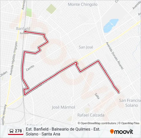 278 Colectivo Line Map