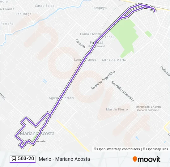503-20 Colectivo Line Map