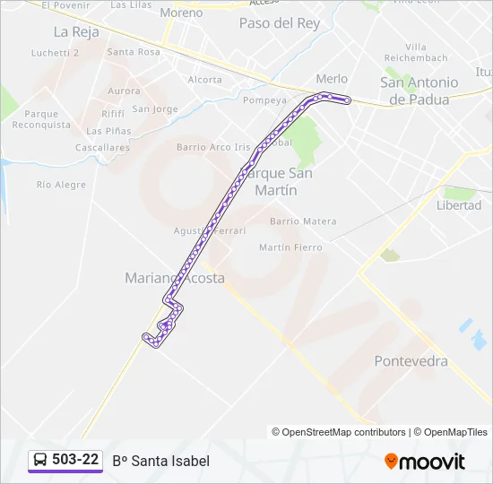 503-22 Colectivo Line Map